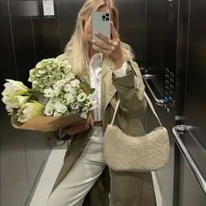 H&M faux shearling shoulder bag